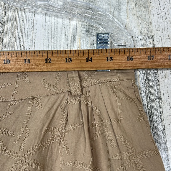 House of Harlow Embroidered Barrel Trouser Pants Womens L Palm Print Boho Resort - Picture 13 of 17